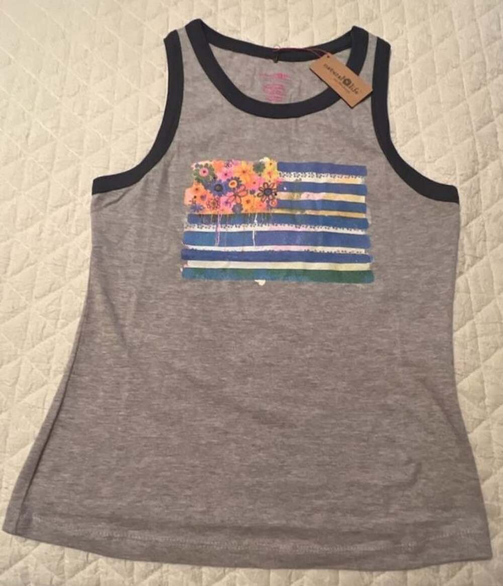 Natural Life Floral Flag Tank Top
